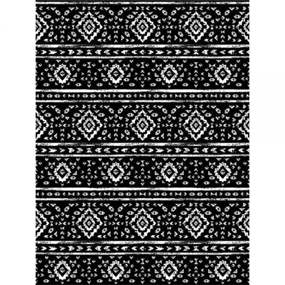 Re Design by Prima Transfer Sticker Folk II 24x32" White Geometric Pattern
